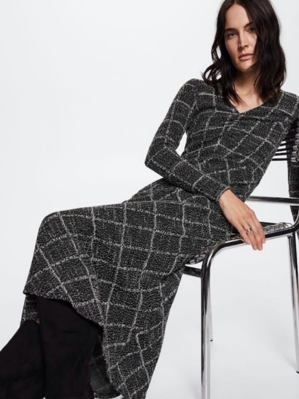 MANGO Knit Maxi Dress